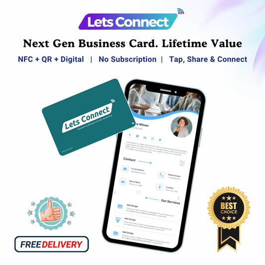 Online Business Card With NFC & QR Code Custom Smart Tap & Scan Contact Card