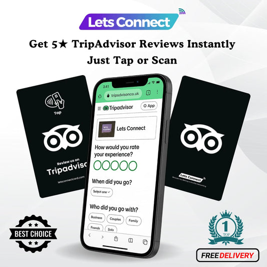 Tripadvisor Review Card with NFC & QR Code | Tap to Leave Feedback Instantly