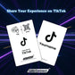 TikTok Display Card With NFC & QR Code Tap to Follow Custom Social Card