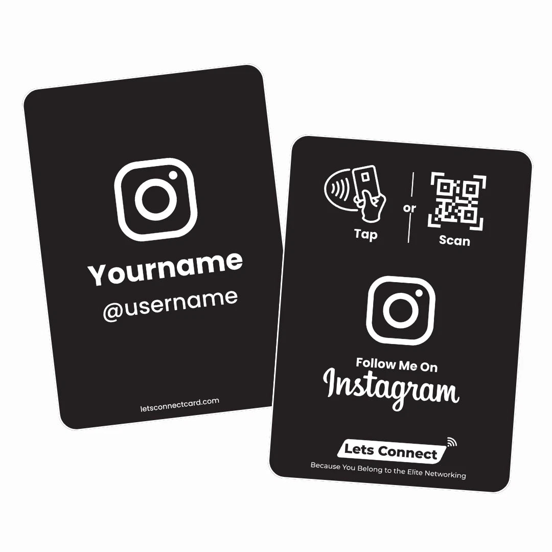 Instagram Business Card with NFC & QR Code | Tap to Connect & Share Profile